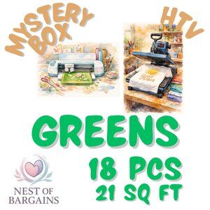 Mystery Box of Green HTV Vinyl